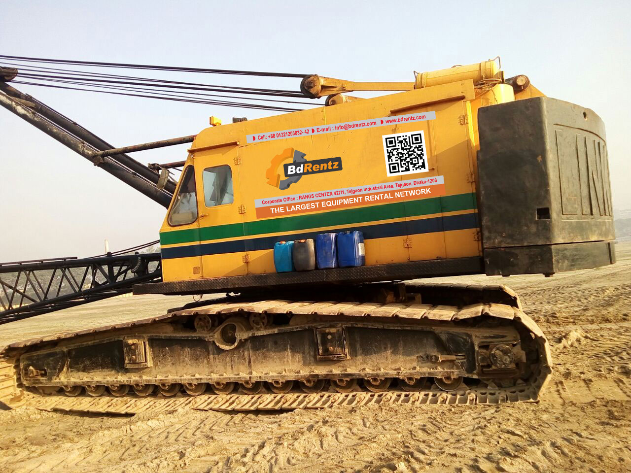 heavy construction equipment 150 ton crawler crane in bangladesh