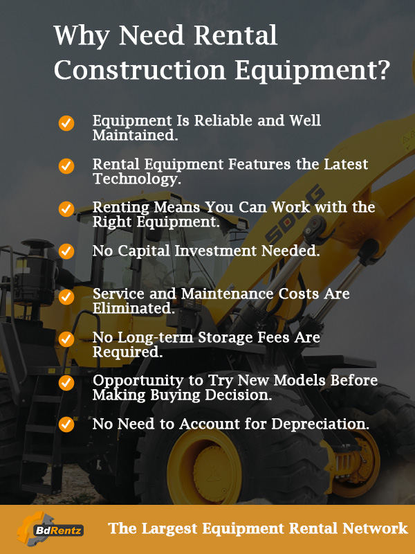 rental construction equipment in bd